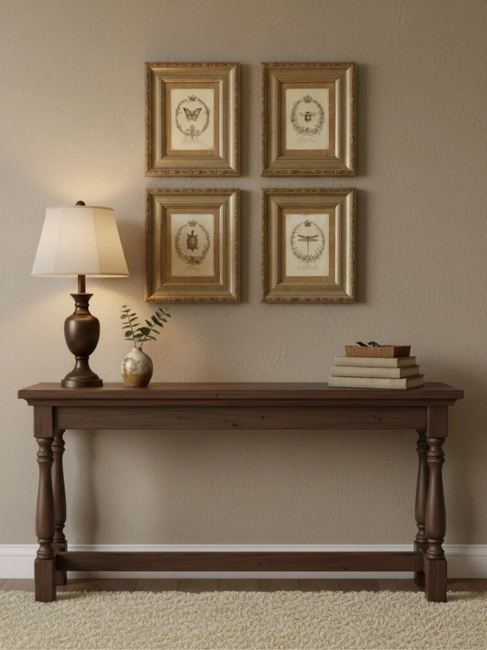 Home Accents Gold Ornate Wall Picture Frame Set Nature - Gold Finish (Set of 4)
